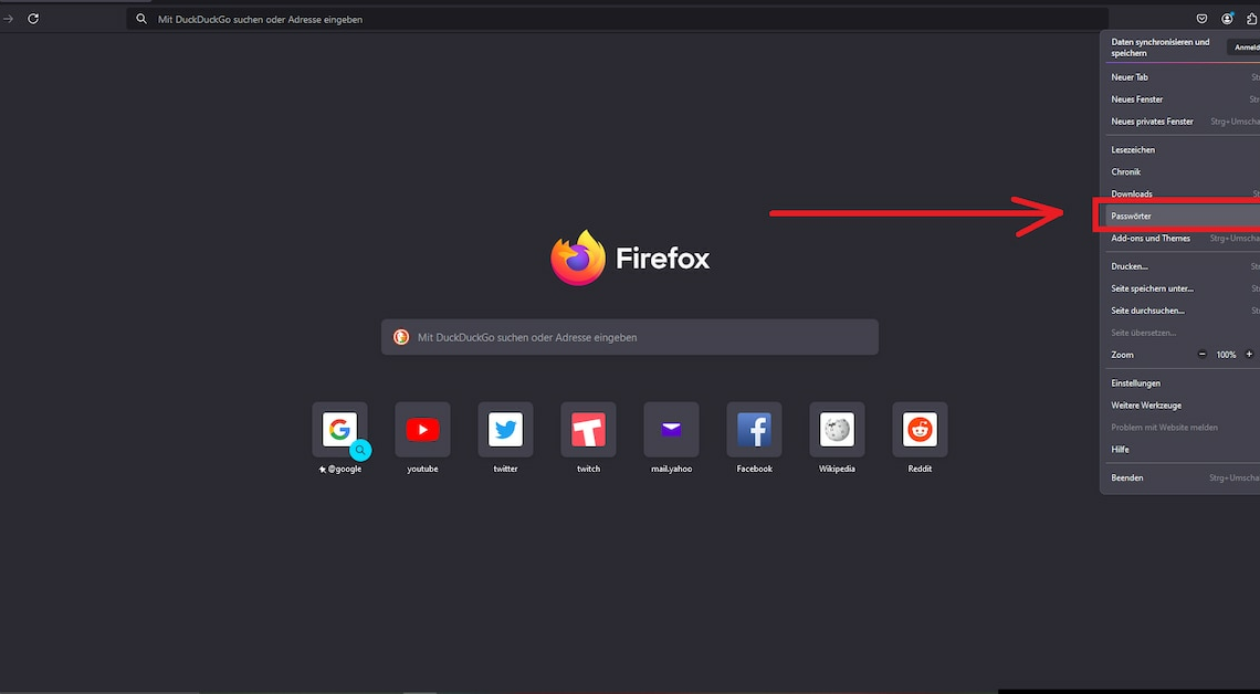 Firefox: Show saved passwords