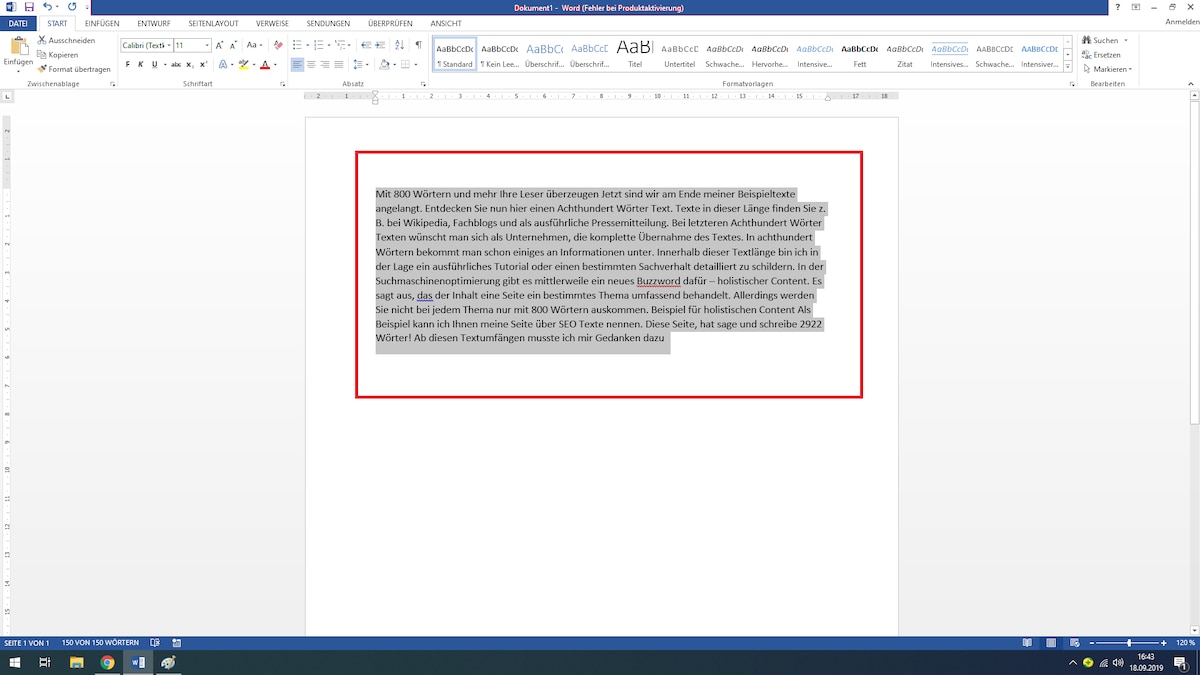 Change line spacing in Word: Select the text to which you want to apply line spacing.