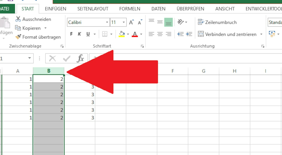 Swap columns in Excel