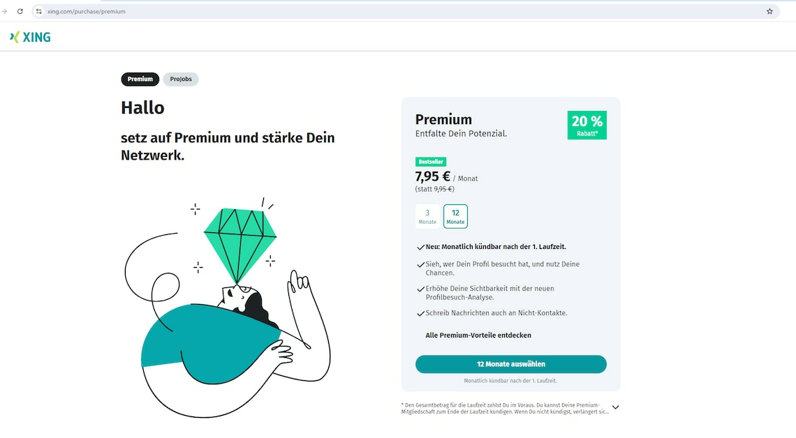 Use Xing Premium for free - is that possible?