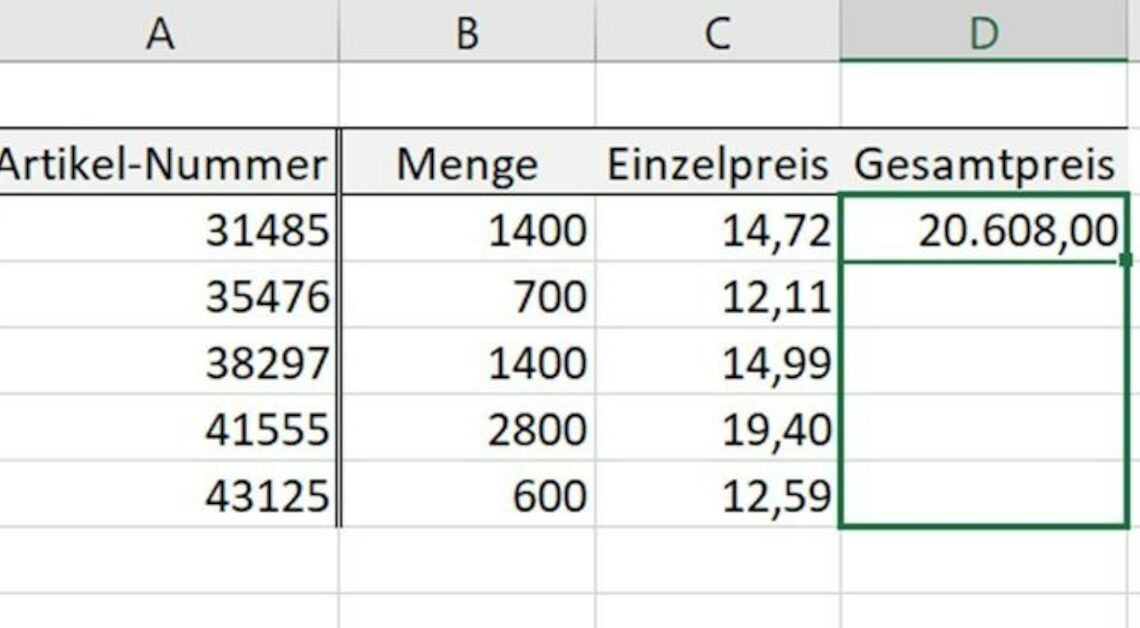 Excel: Transfer formulas - here's how