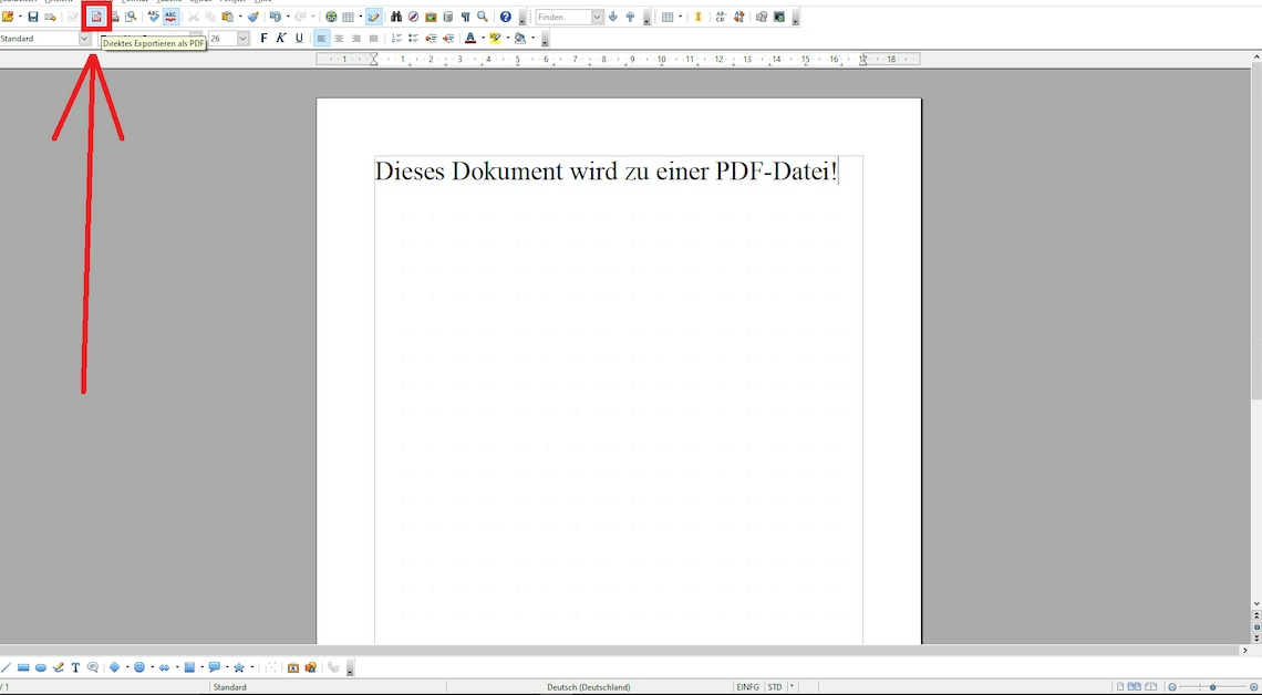 How do I create a PDF from an OpenOffice file?