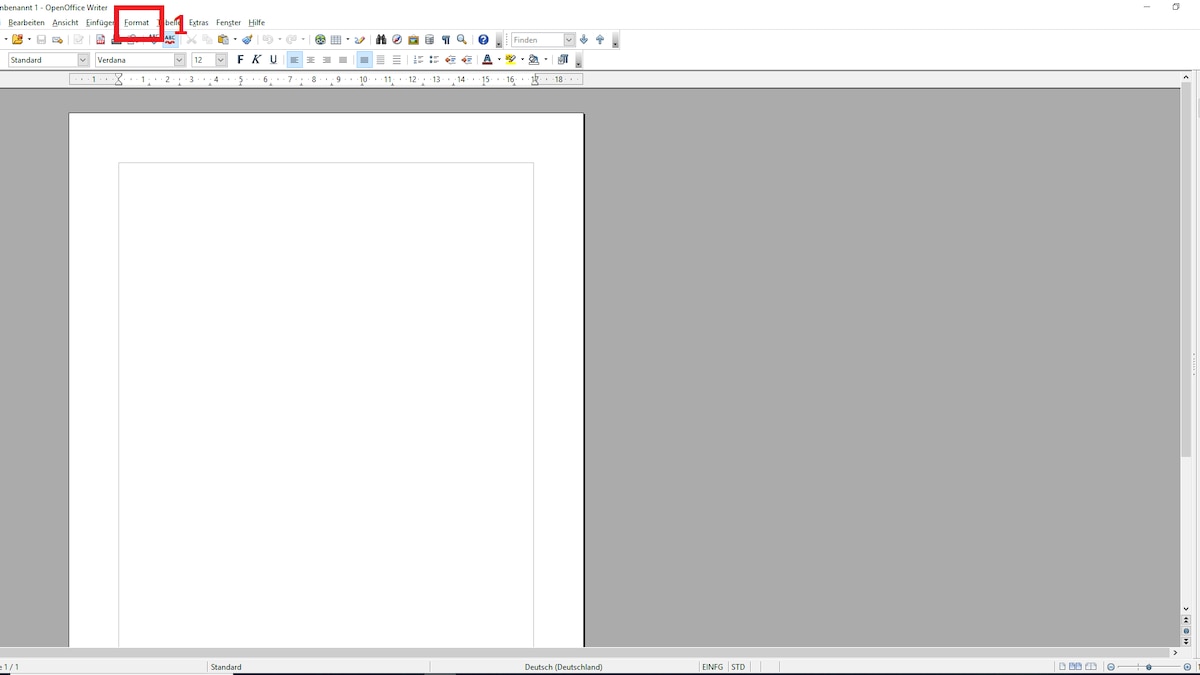 To change line spacing in OpenOffice, first select 