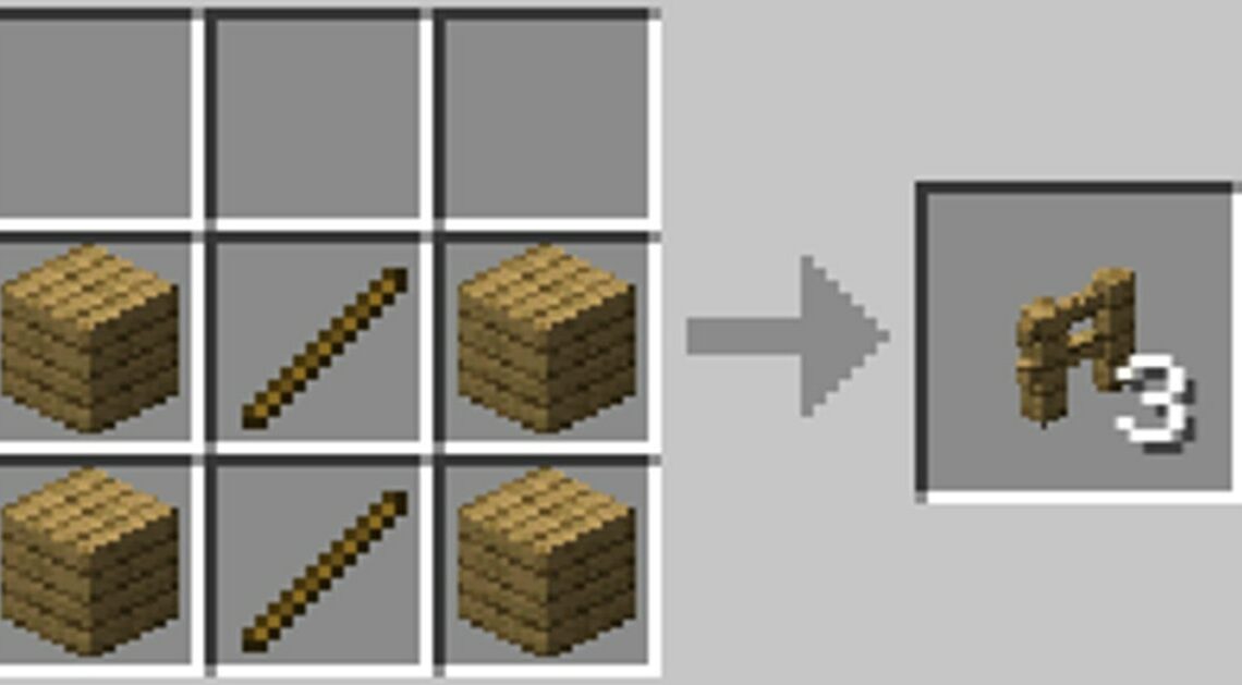 Minecraft: Crafting a fence - this is how it works