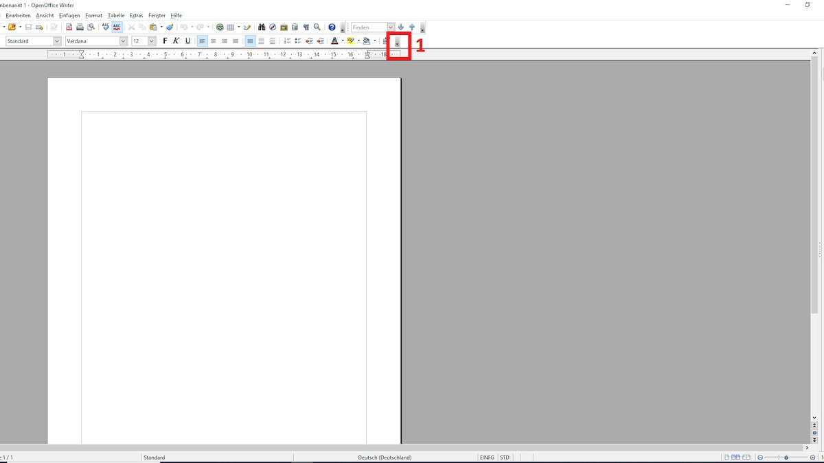 If you want to find line spacing more quickly in OpenOffice, you can add the options using the arrow symbol.