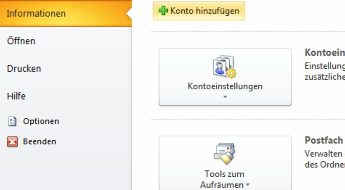 Set up Outlook for WEB.DE