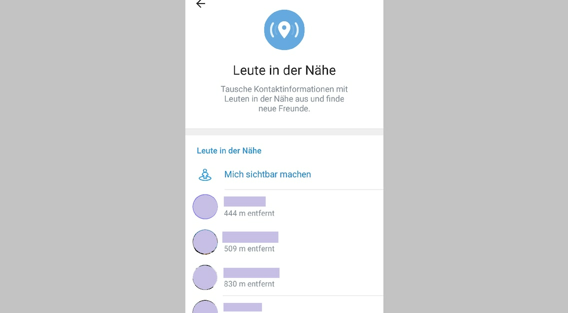 Telegram: People nearby - this is how you use the feature